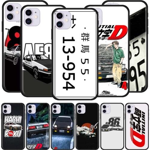 Soft Case for iPhone 11 12 Pro Max Mini XR 7 8 Plus X SE 2020 XS 6 6S 5 5S Shockproof Phone Cover Shell INITIAL D Super Car AE86