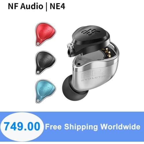 NF AUDIO NE4 Evolution 4BA Earphones HiFi Earphone with Replaceable Frequency Dividing Faceplate IEMs