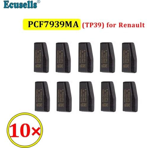 10PCS/LOT Original Auto Car Key Carbon Transponder Chip Blank PCF7939MA (TP39) For Renault Dacia Duster Logan Sandero