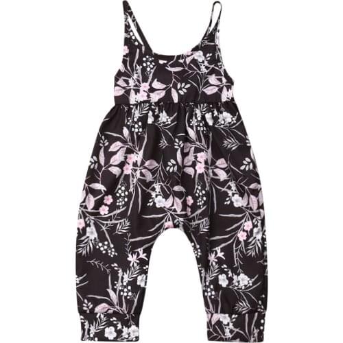 0-4T Toddler Kids Baby Girl Chiffon Clothes Summer Sleeveless Floral Romper Elegant loose Cute Jumpsuit Lovely Sweet Outfits