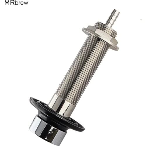 Beer Faucet Shank 100mm With Nipple, Chrome Plate Brass, Draft Beer Dispensing