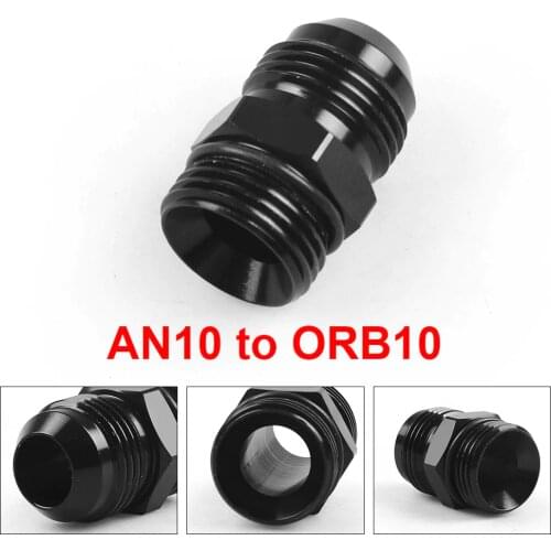 Male Adapter Fitting ORB-10 O-ring Boss AN10 10AN to AN10 10AN Black TT101905