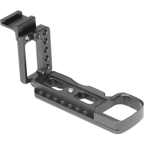 Aluminum alloy Vertical Shoot Hand Grip Quick Release Plate with Cold Shoe For Sony A6400 L Plate Camera Bracket Holder