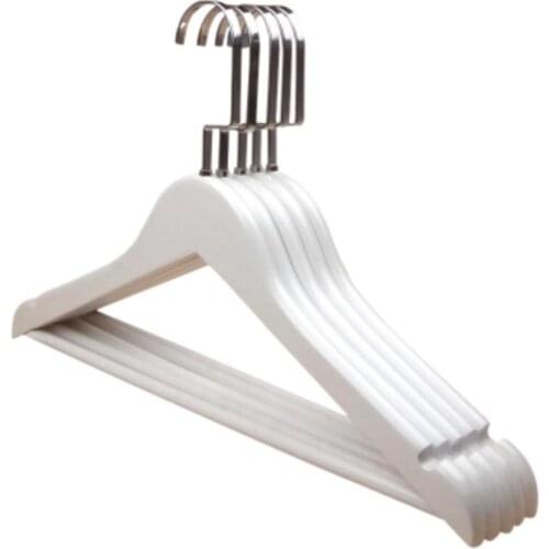 10pcs/lot 40/45cm white solid wood clothes rack for mens and womens pants hanger rack