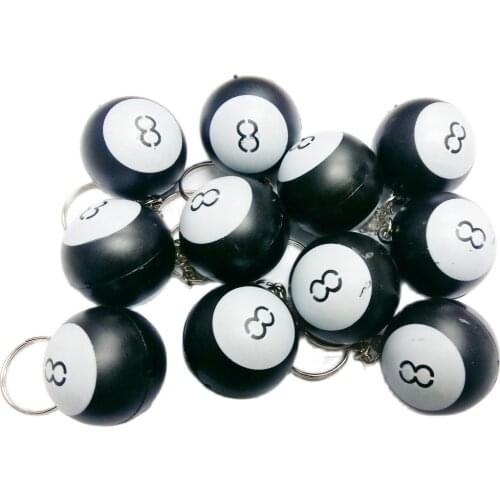 1-12 Pc Plastic Pool Billiard Number Ball Key Ring Chain E385 VINTAGE Charms Retro Fashion Party Birthday Pinata Game Gift Prize