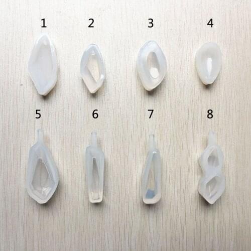 1 Piece Gem Shape Cabochon Silicone Earring Necklace Pendant Mold for Epoxy Resin Jewelry Making DIY Crafts