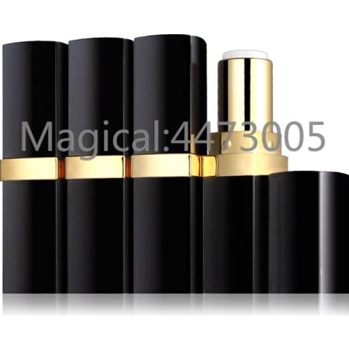 10/20/50/80pcs 12.1 Black Square High Quality Lipstick Tube DIY Homemade Empty Black Lip Rough Tube Wrap 12.1mm Lip Balm Pipe