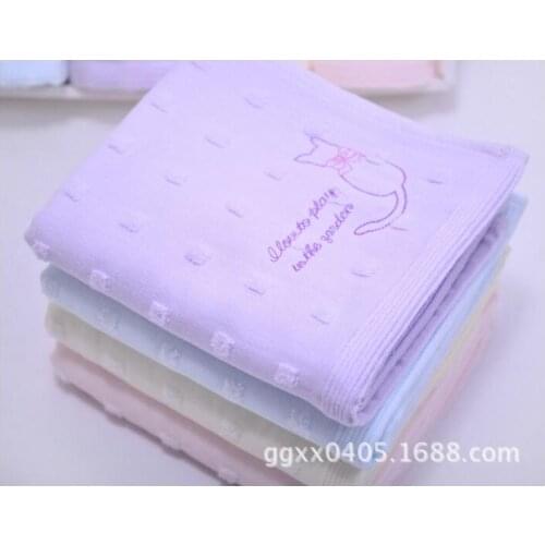 100pcs/lot! Cute cat cotton absorbent towel, face towel printed cartoon, soft washcloth 35*78cm