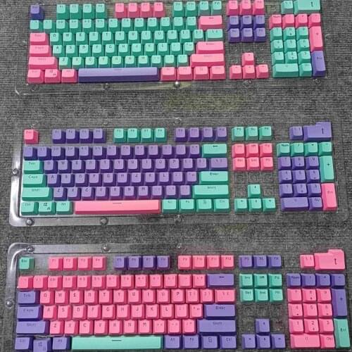 104pcs Two-color Game Sublimation Keycap For Cherry Switch Mechanical Keyboard Pbt Transparent Keycap