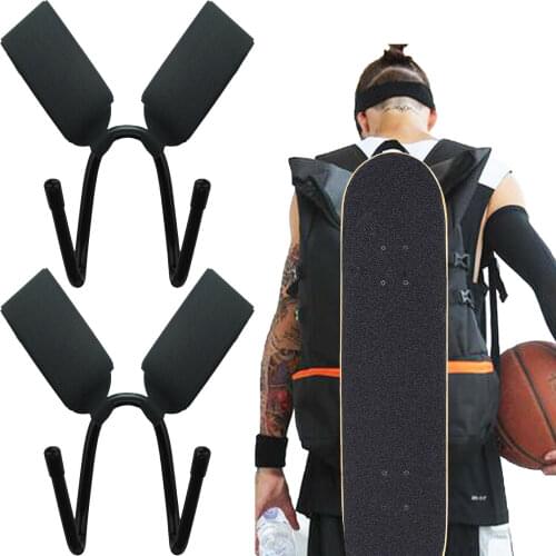 2 Skating Carry Backpack Attachment Shoulder Strap Buckle Hook Skateboard Hanger