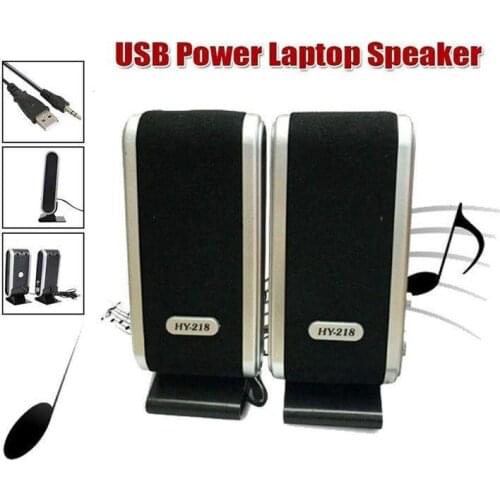 2 Pcs USB Power Computer Speakers Stereo 3.5mm with Ear Jack for Desktop PC Laptop r20
