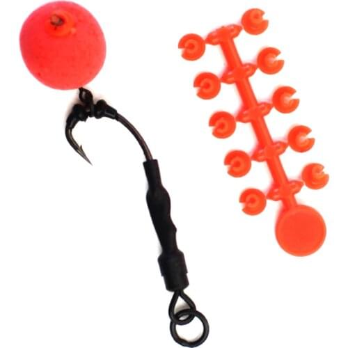 5Card/50PCS carp fishing accessories bait stop bait stop water bead carp fishing tool pellet stopper glove box drill tools