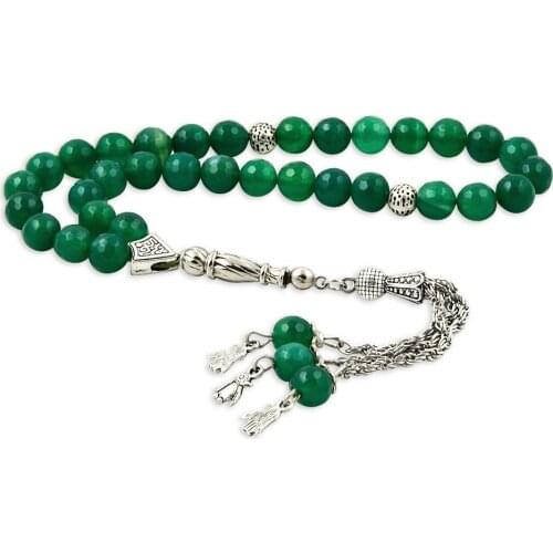 Agate Stone Handmade Rosary with Facet Cutting