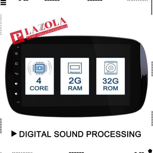 Autoradio 1 din Android 9.0 Car DVD Player For Mercedes/Benz Smart Fortwo 2015 2016 2017 GPS Navi Head Unit DSP Stereo 3G 4G BT