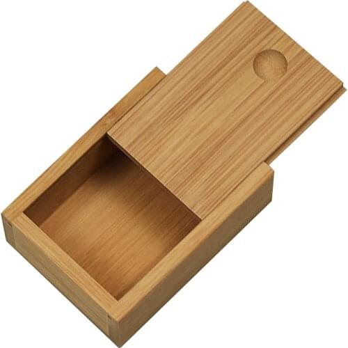 Natural Storage Box Bedroom Organizer Desktop Case Practical Home Bamboo Decorative Living Room Pulling Lid Dustproof Office