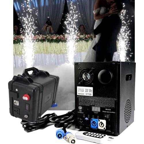 Wireless Remote Fountain Portable Cold Sparkler Fireworks Machine Dmx Control Wedding Ice Spark Cold Pyro Power Pack Pyrotechnic