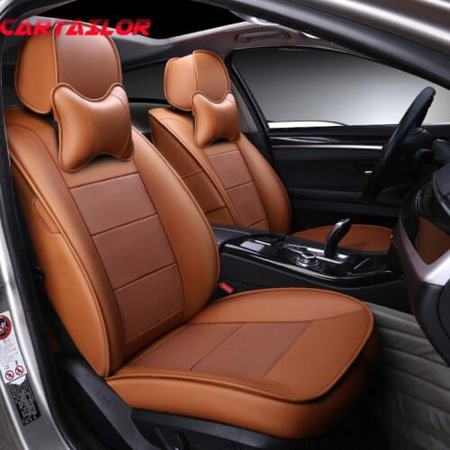 CARTAILOR Exact Fit Seat Covers Cars Accessories for Toyota Corolla Car Seat Cover Leather Cowhide Seats Protecotr Black Red