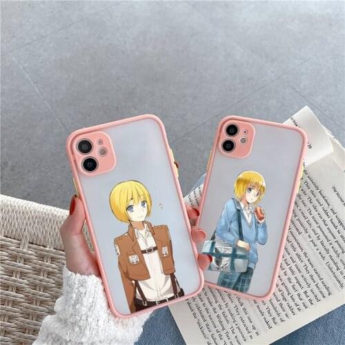 Attack on Titan Armin Arlert anime Phone Cases matte transparent For iphone 7 8 11 12 plus mini x xs xr pro max cover