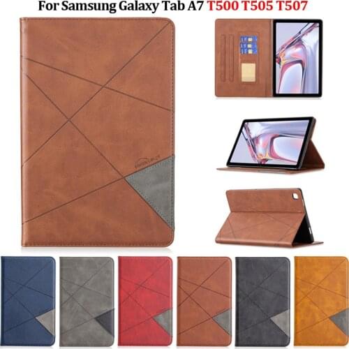 Coque For Samsung Tab A7 Case 2020 Luxury Flip Leather Wallet Stand Tablet For Funda Samsung Galaxy Tab A7 Case SM T500 T505