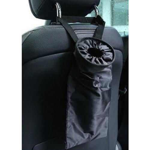 Black Car Auto Oxford Garbage Can Trash Bag Portable Leakproof Foldable