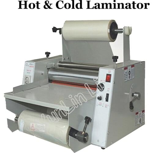 DC-380 Paper laminating machine cool and hot laminating machine, hot laminator cold roll laminator 220V/110V