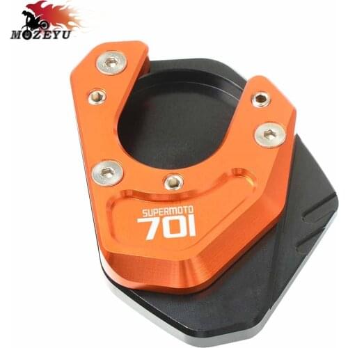 For Husqvarna 701 Supermoto 2016 2017 2018 Motorcycle Side Stand Enlarge Kickstand Extension Plate Pad Support-Extension Pads