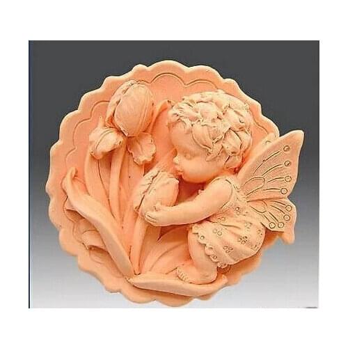 Soap Mold Fondant Cake Decoration Mold Wholesale Handmade Soap Mold Angel Modelling Silicon NO.:SO389 Aroma Stone Moulds The Boy