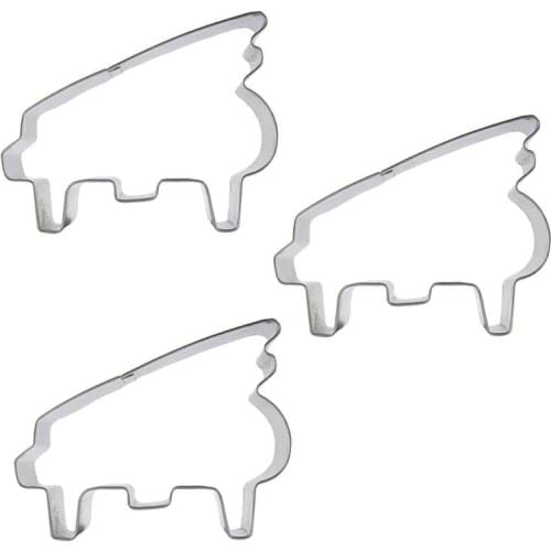 Piano shape 3 piece cookie cutting molds, baking tools, cake decorating soft candy tools