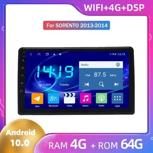 4G+64G Android 10 head unit for Kia Sorento 2013 2014 Android Large Screen Multimedia Player GPS Navigator Radio Video Player