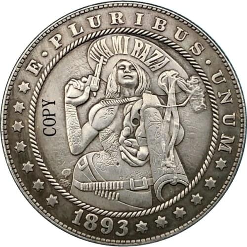 Hobo Nickel 1893-S USA Morgan Dollar COIN COPY Type 178