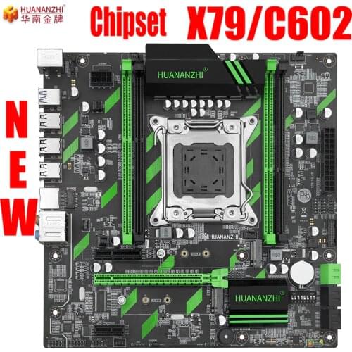 HUANANZHI X79 motherboard huanan X79 ZD3 LGA2011 ATX SATA3 USB3.0 Dual PCI-E 16X NVME M.2 SSD support REG ECC RAM Xeon E5 CPU