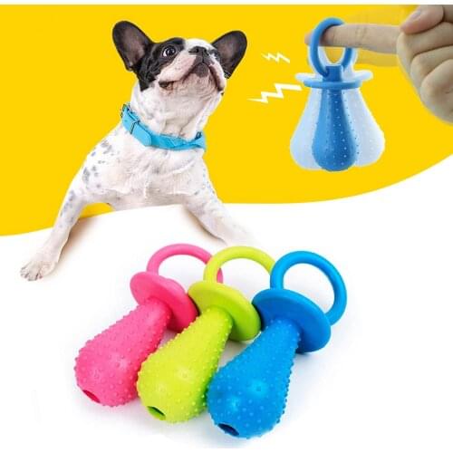 1Set TPR Nipple Dog Toys For Pet Chew Teething Train Cleaning Poodles Puppy Small Cat Bite Best Pet Dogs Supplies Random Color