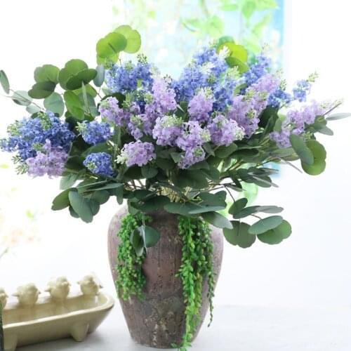 Artificial lavender flowers branch fake silk flower wedding home decorative fake flowers