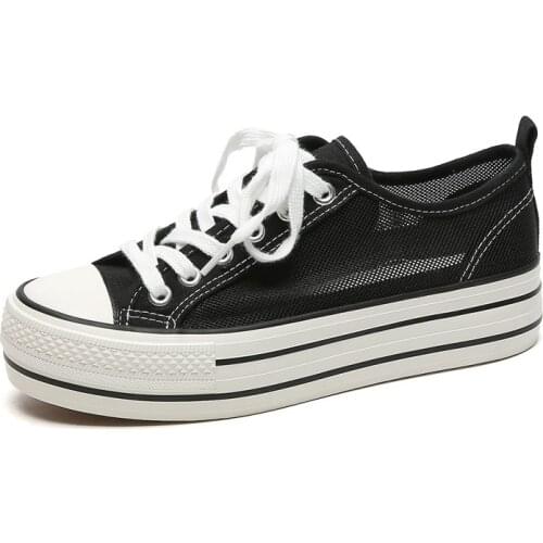 Women Leisure Canvas Shoes Low-Top Skateboard Classical Shoes Height Increasing Sneakers 2021 New Brand Designer 35-40 Euro