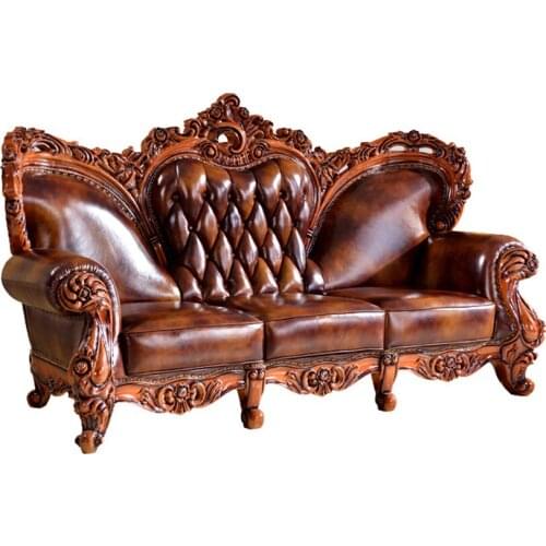 Living room Sofa set диван мебель кровать muebles de sala real genuine leather sofa cama puff asiento chesterfield wooden sala