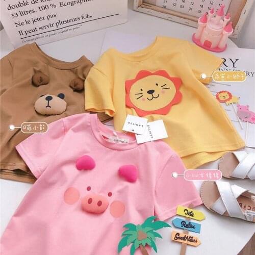Cartoon Cute Childrens T-Shirt Children for Girl Boy Girls Kids Shirts Child Baby Toddler Party Tee Tops Clothing Short Tees