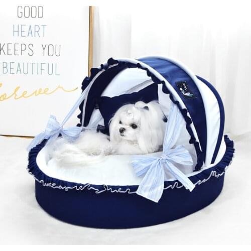 Pet Dog Beds Lace Princess Cute Cat Cushion Bed, Dog Cat Bed House Cushion for Small Dogs