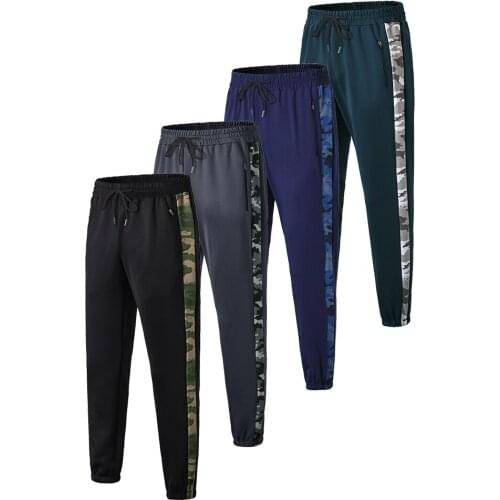 Camouflage Splicing Fitness Leggings Quick-dry Pants For Men Sportswear Running Basketball Comfort Winter Spring Pants