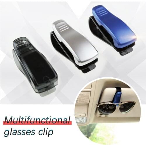 Misima Auto Sun Visor Glasses Fastener Clip Holder For Sunglasses Eyeglasses Ticket Card Universal Multi-Function Portable