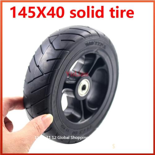 Lightning shipment 6 inch solid wheel 145X40 solid tire 145*40 tyre with plastic hub fits for electric scooterChildrens trolley