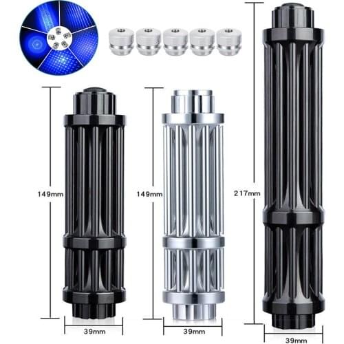 Powerful blue laser burner 445nm super far radiation 10000m adjustable focus blue laser flashlight laser burning equipment