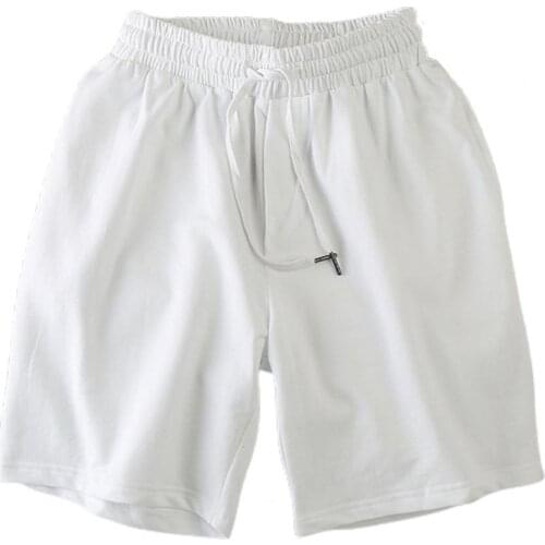 Men Summer Activewear Shorts Solid Color Stretchy Waistband Summer Plus Size Wide Leg Straight-leg Casual Loose Shorts for Beach