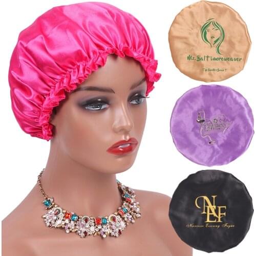 Plussign Soft Satin Bonnet Single Double Layer Adjustable Sleep Night Cap Bonnet Hat For Women Silky Hair Cap For Salon