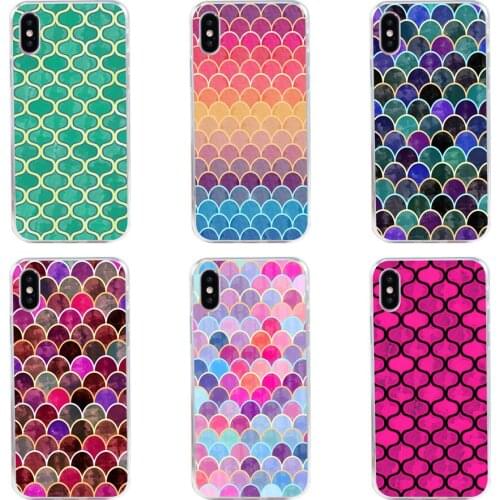 88H watercolor scale lovely pattern Soft Silicone Tpu Cover phone Case for iphone 5 5s se X XR XS Max case