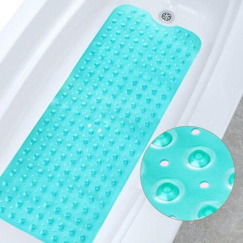 100cm*40cm Non-slip PVC Bath Mat with Suction Cup Plastic Bathroom Bathtub Mats