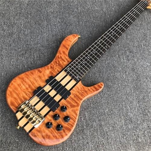2020 New Ken Smith burst maple 6 strings Bass Guitar,Factory active pickups Electric Bass Guitar,Gold hardware,Free shipping