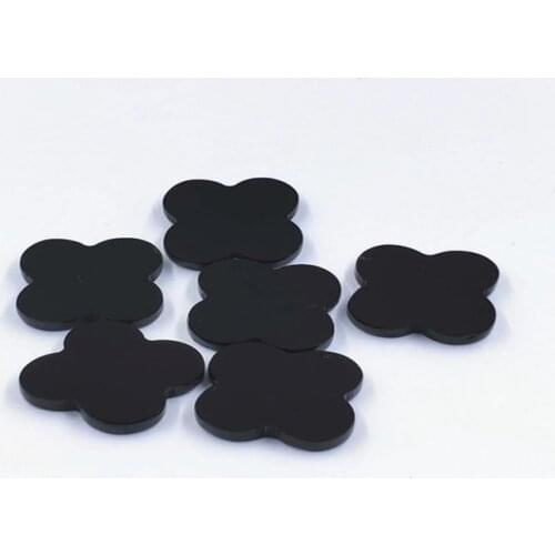 Wholesale Red Black Agat Onyx Four Leaf Clover Stone Beads Loose Beads 8/10/12/14/16/18mmDIY Jewelry Making Bracelet Necklace