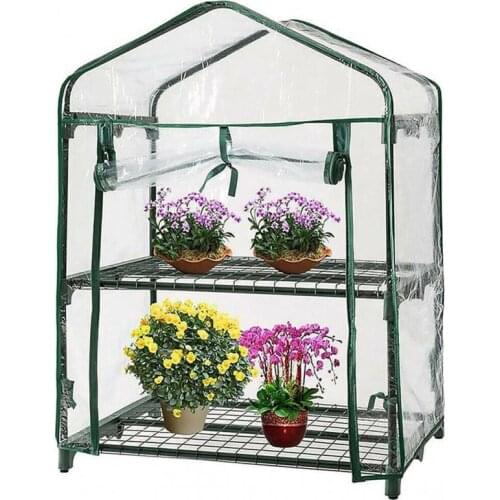 1Pc PVC Warm Garden Tier Mini Greenhouse Outdoor Growbag Growhouse PVC Cover Plastic Garden Green House Tents