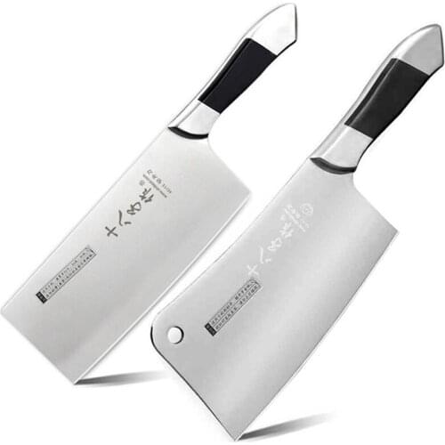 Professional Cleaver Chopper Knife Big Bone Cutter Knives Slicing Knife Meat Chicken Vegetable Chinese Cleaver Cooking Cutlery
