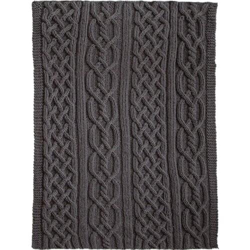 Papa&Mima Grey Solid 3D European Geometric Knitted Summer Quilted Thread Blanket Throws Wool Nap Air-conditional Bedspread